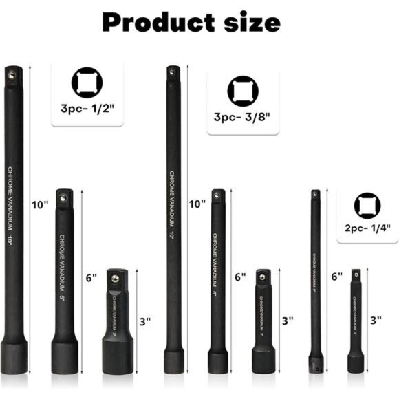 18-Piece Drive Tool Accessory Set,Includes Socket Adapters - Picture 3 of 7